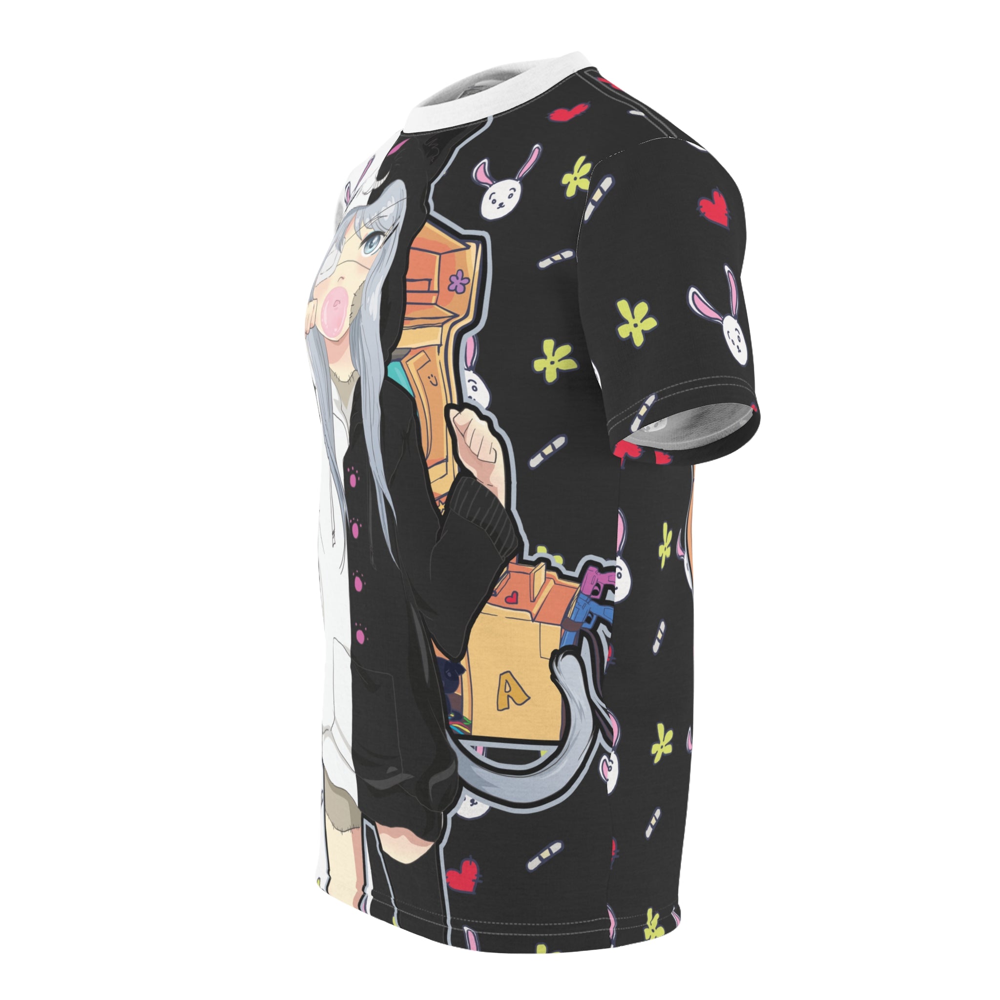 Aahra Cute lazy anime girl Unisex AOP Cut & Sew T-shirt