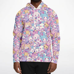 Cute pastel creepy dolls pattern Unisex AOP Hoodie