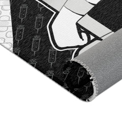 Shizuka B&W - Kawaii creepy cute anime nurse Area Rug