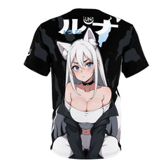 Luna - Wolf anime girl - werewolf Unisex AOP Cut & Sew Tee