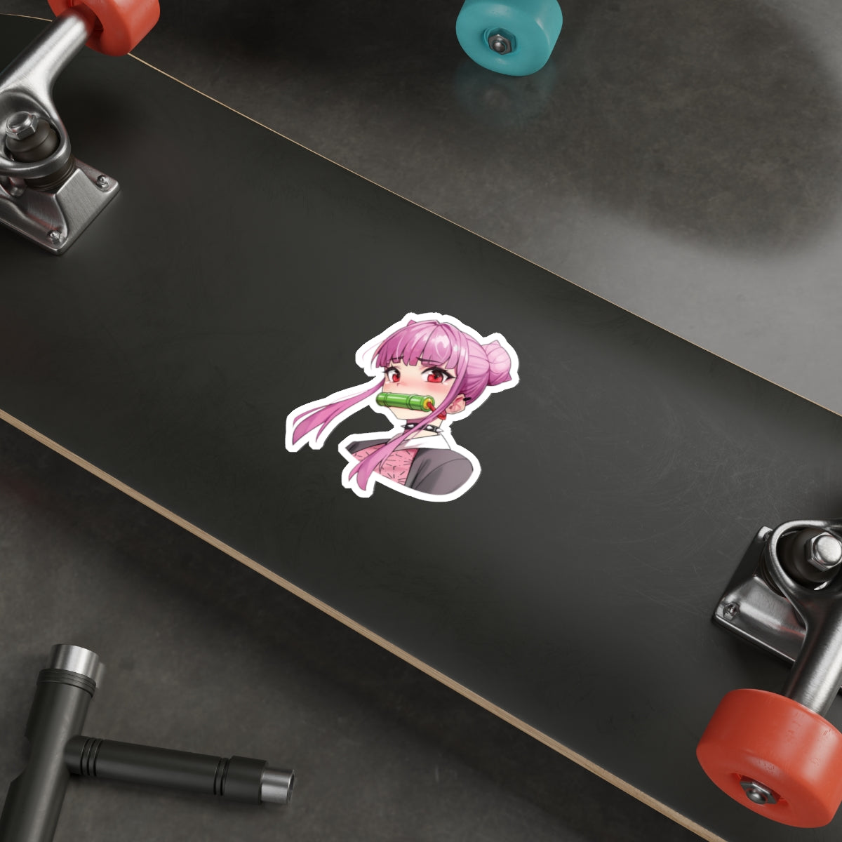 Budo cosplaying as Nezuko - Head - cute waifu Die-Cut Sticker