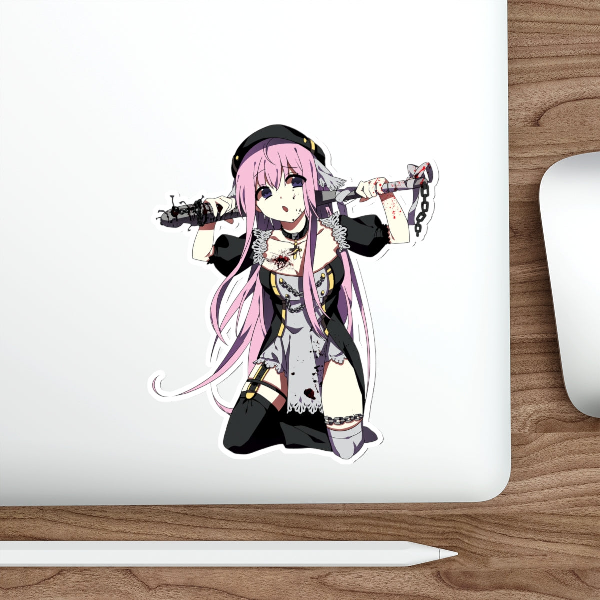 Lucille Sexy Bad Anime Nun Die-Cut Sticker