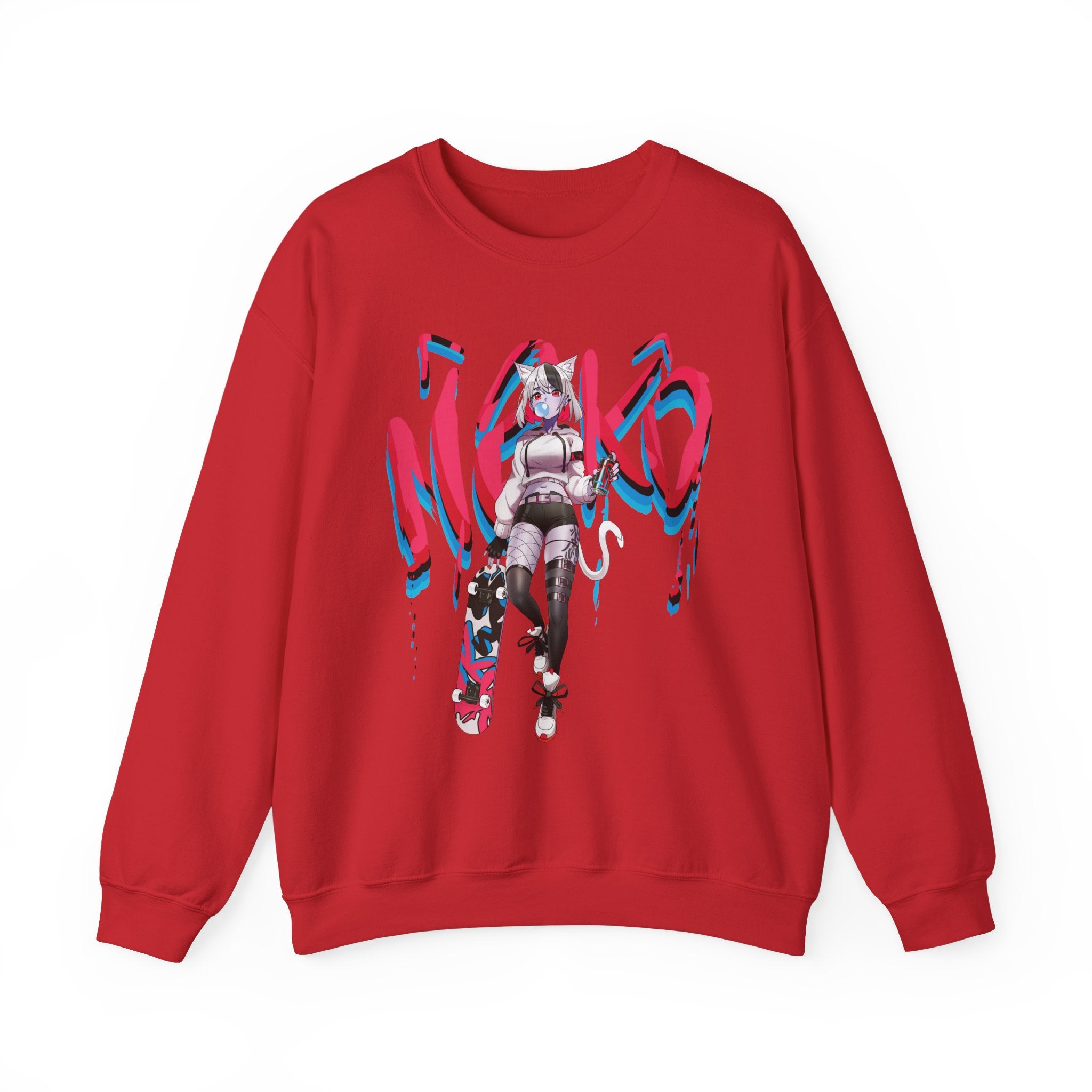 Tori - Trippy Watermelon - Neko skater anime girl Unisex Sweatshirt