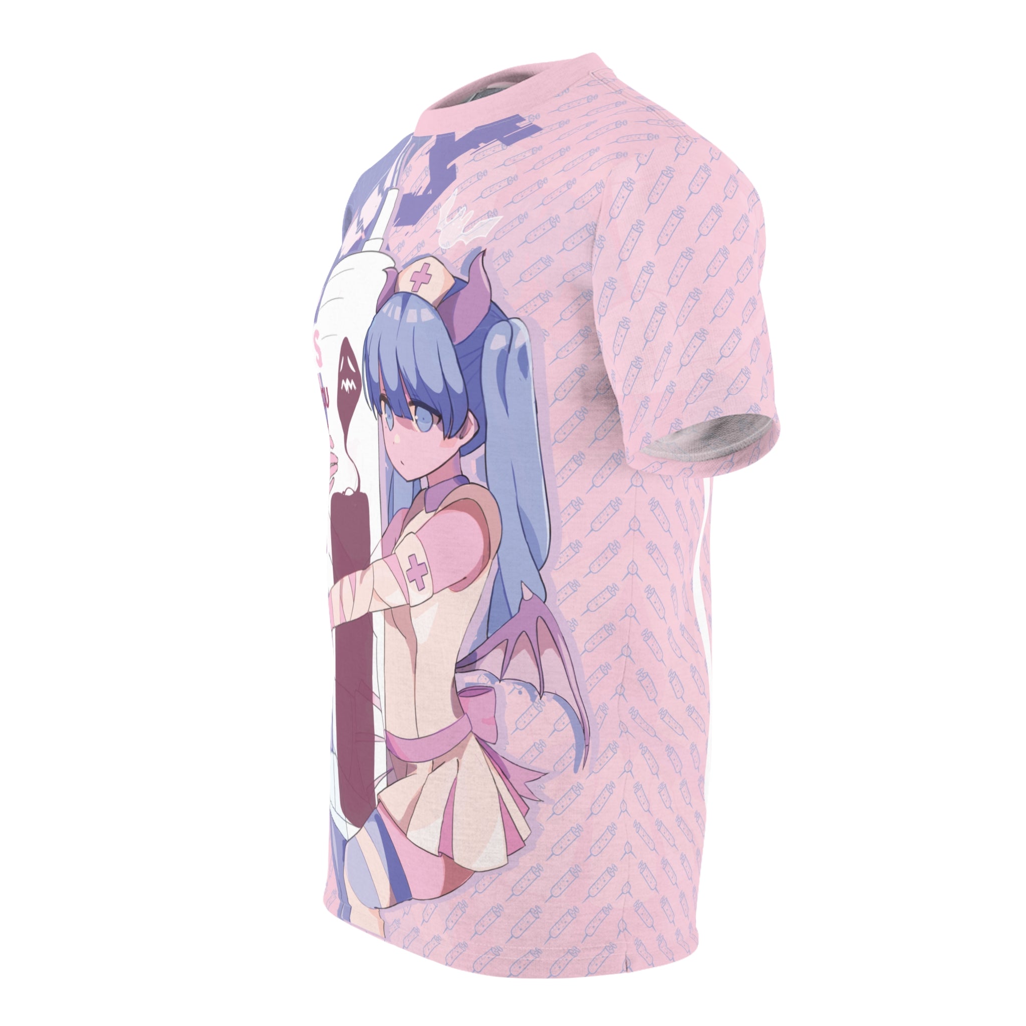 Shizuka V2 Kawaii Anime Nurse - Creepy Cute - Unisex AOP Cut & Sew T-shirt