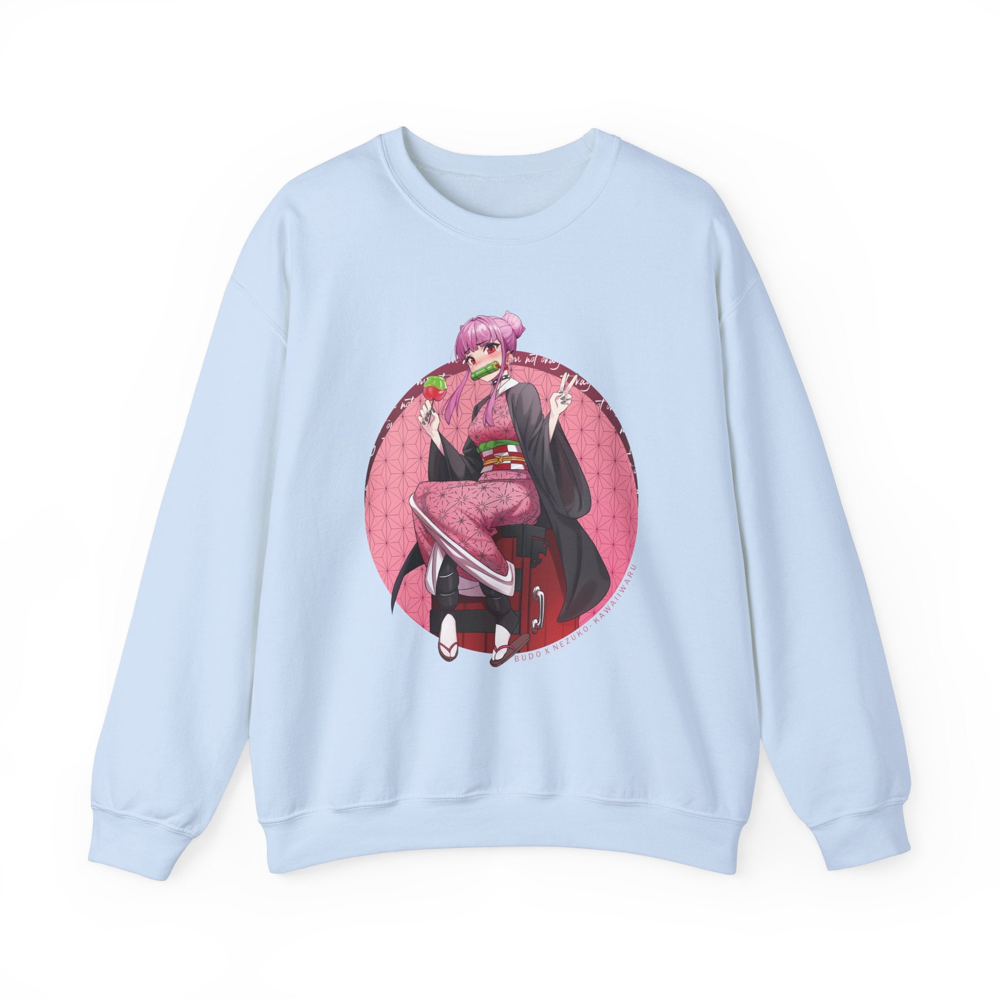 Budo cosplaying as Nezuko - cute anime girl Unisex Sweatshirt