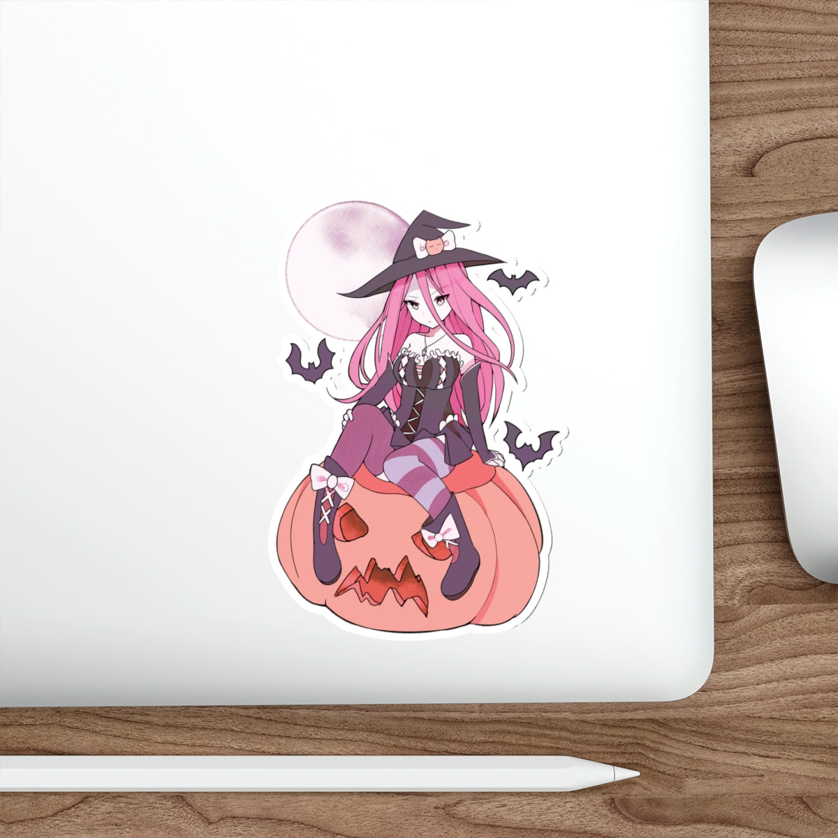 Yuuki Kawaii Witch Cute Anime Girl Die-Cut Sticker