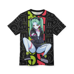 Rebecca - Cyberpunk Anime Girl Unisex AOP Cut & Sew T-shirt