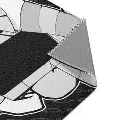 Shizuka B&W - Kawaii creepy cute anime nurse Area Rug