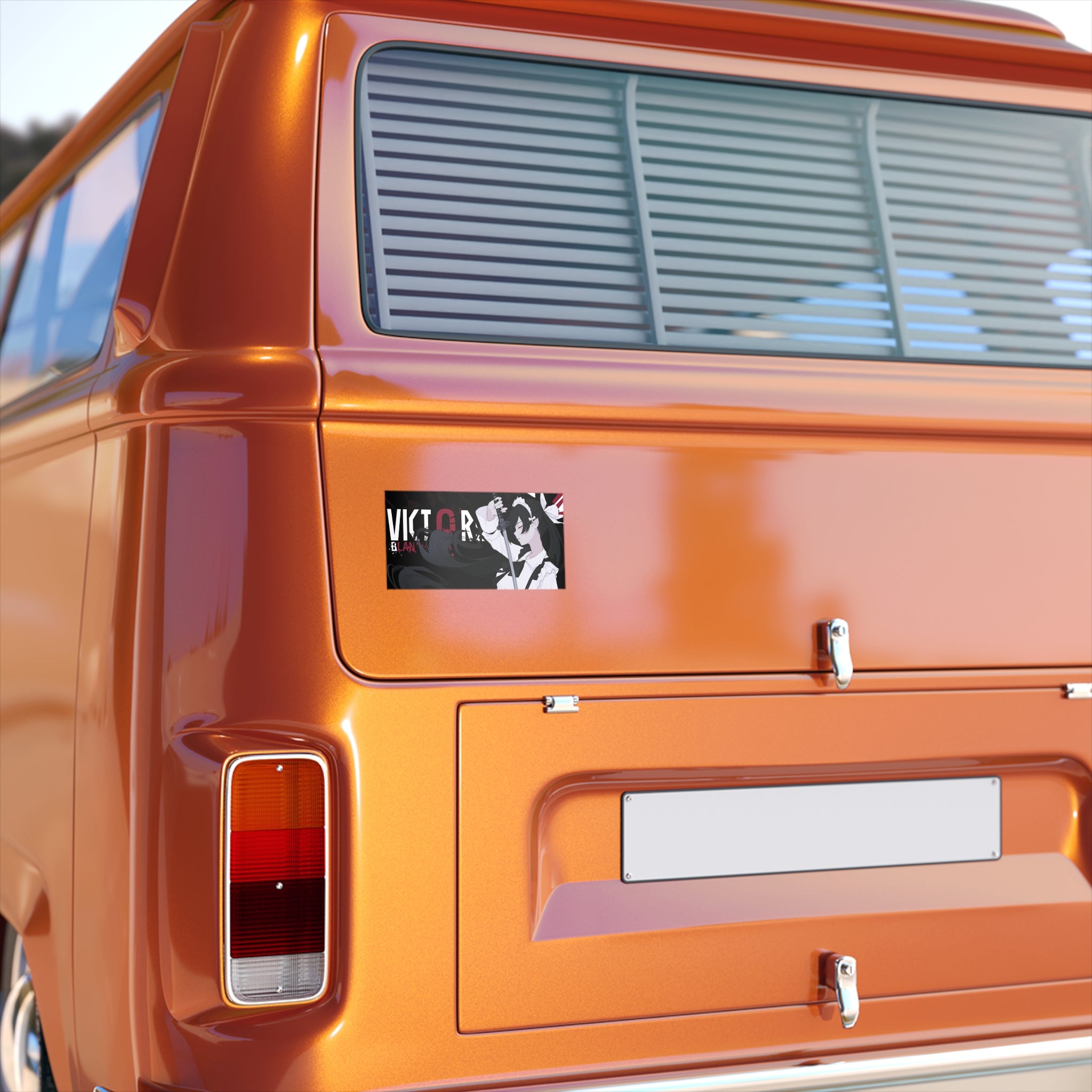 Victoria Blanche side - Deadly maid anime girl Bumper Stickers