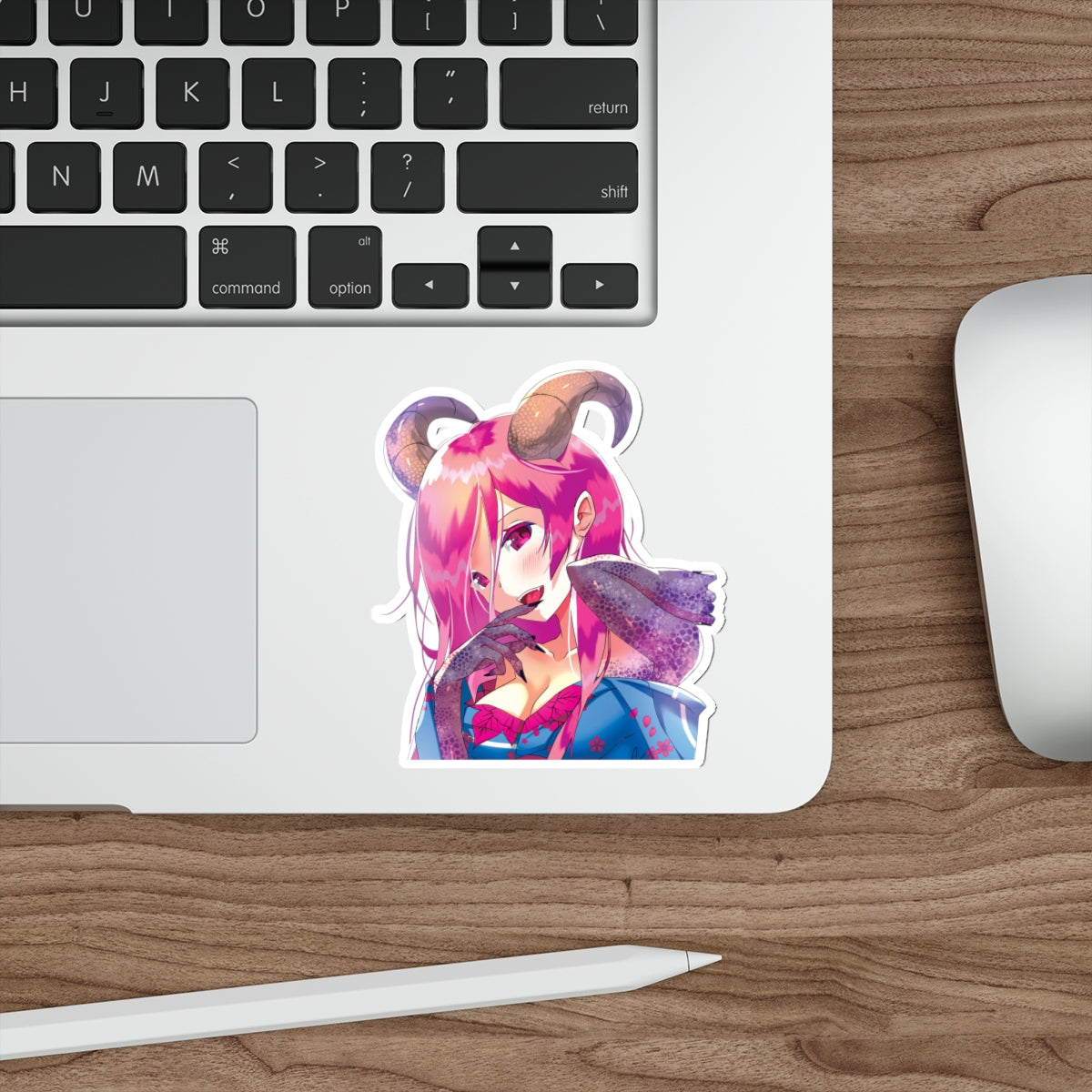 Oni-Hime Hentai Demon Kawaii Anime Girl 1/2 Die-Cut Sticker