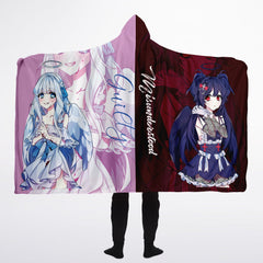 Saidah and Laylah - Dark and Light Anime Angel Twins Hooded Blanket