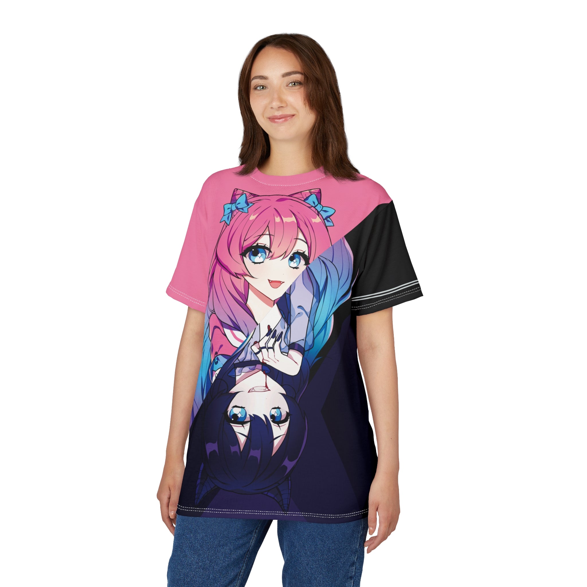 Helena and Helana Twin Vampires Unisex AOP Cut & Sew Tee