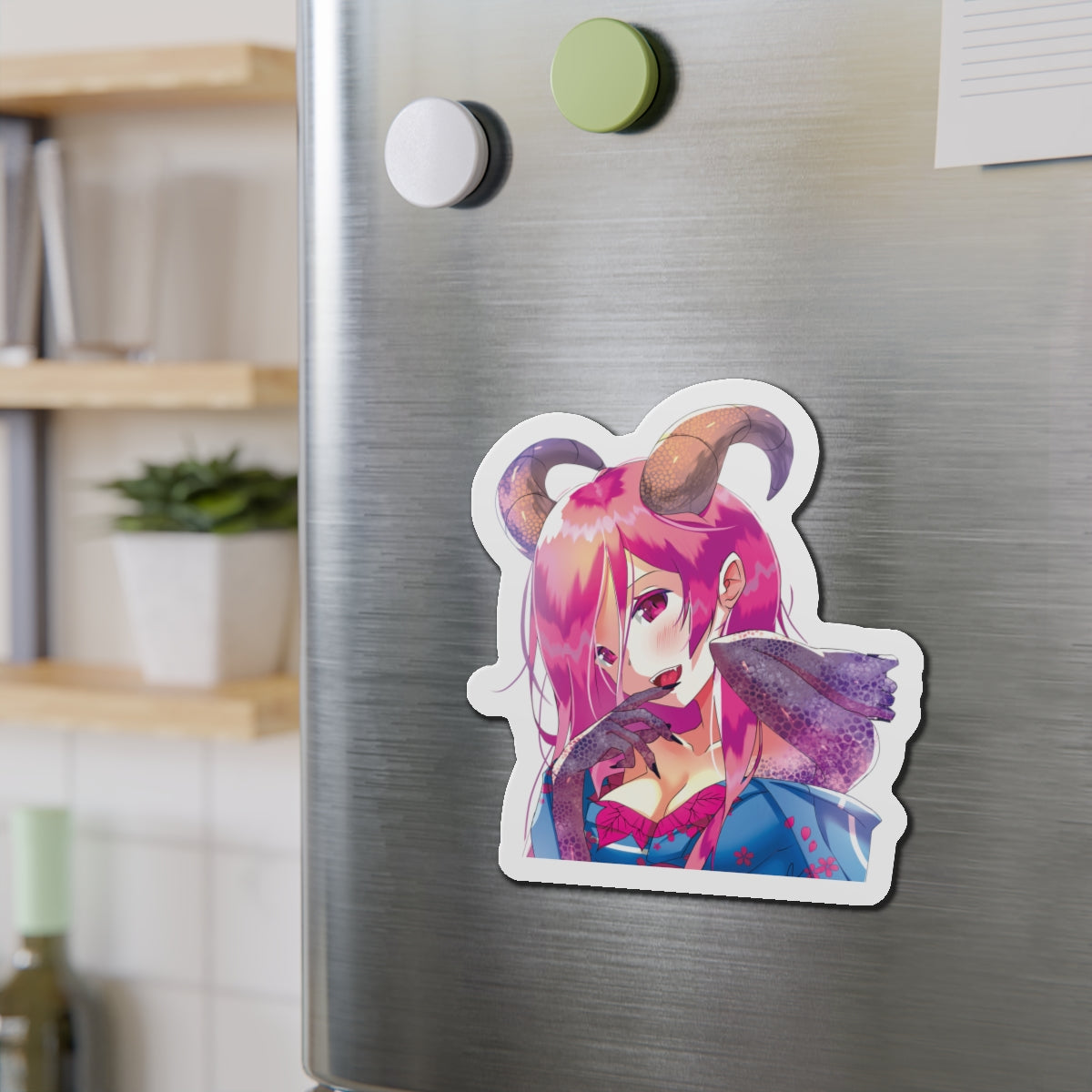 Oni-Hime Hentai Demon Kawaii Anime Girl 1/2 Kiss-Cut Magnets