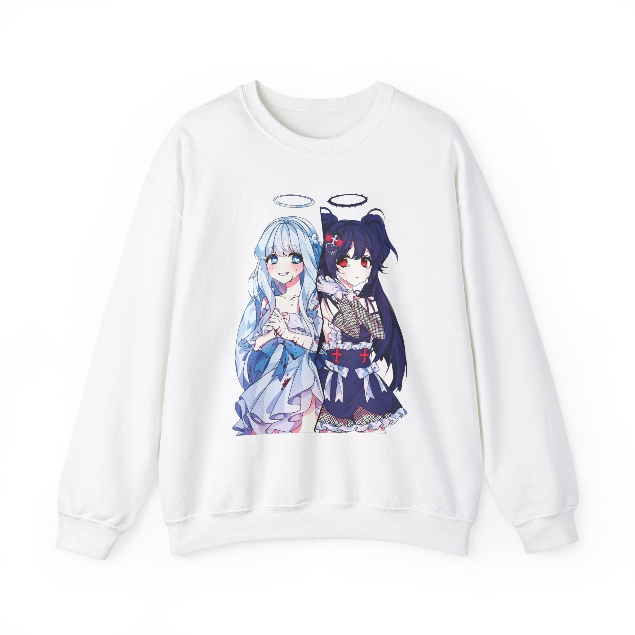 Saidah and Laylah - Dark and Light Angel Twins Unisex Sweatshirt