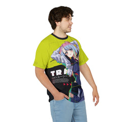 Lucy - Cyberpunk Anime Girl Unisex AOP Cut & Sew T-shirt