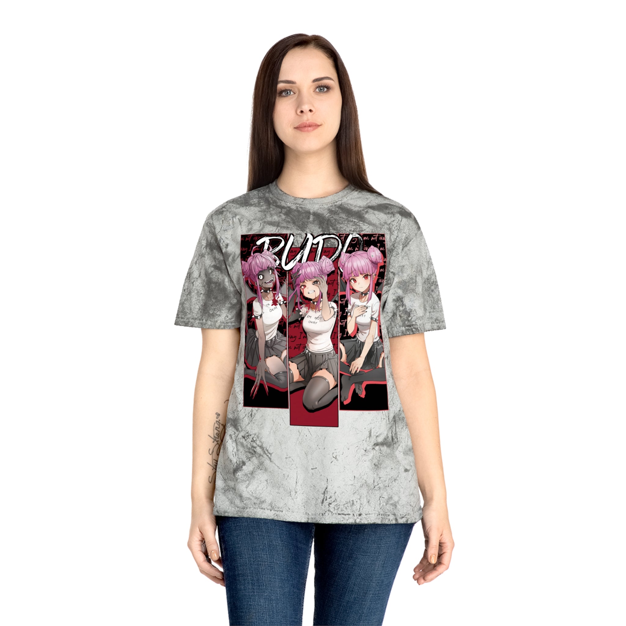 Budo Transformation Sad Anime Girl Unisex Color Blast T-Shirt