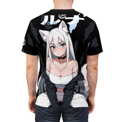 Luna - Wolf anime girl - werewolf Unisex AOP Cut & Sew Tee