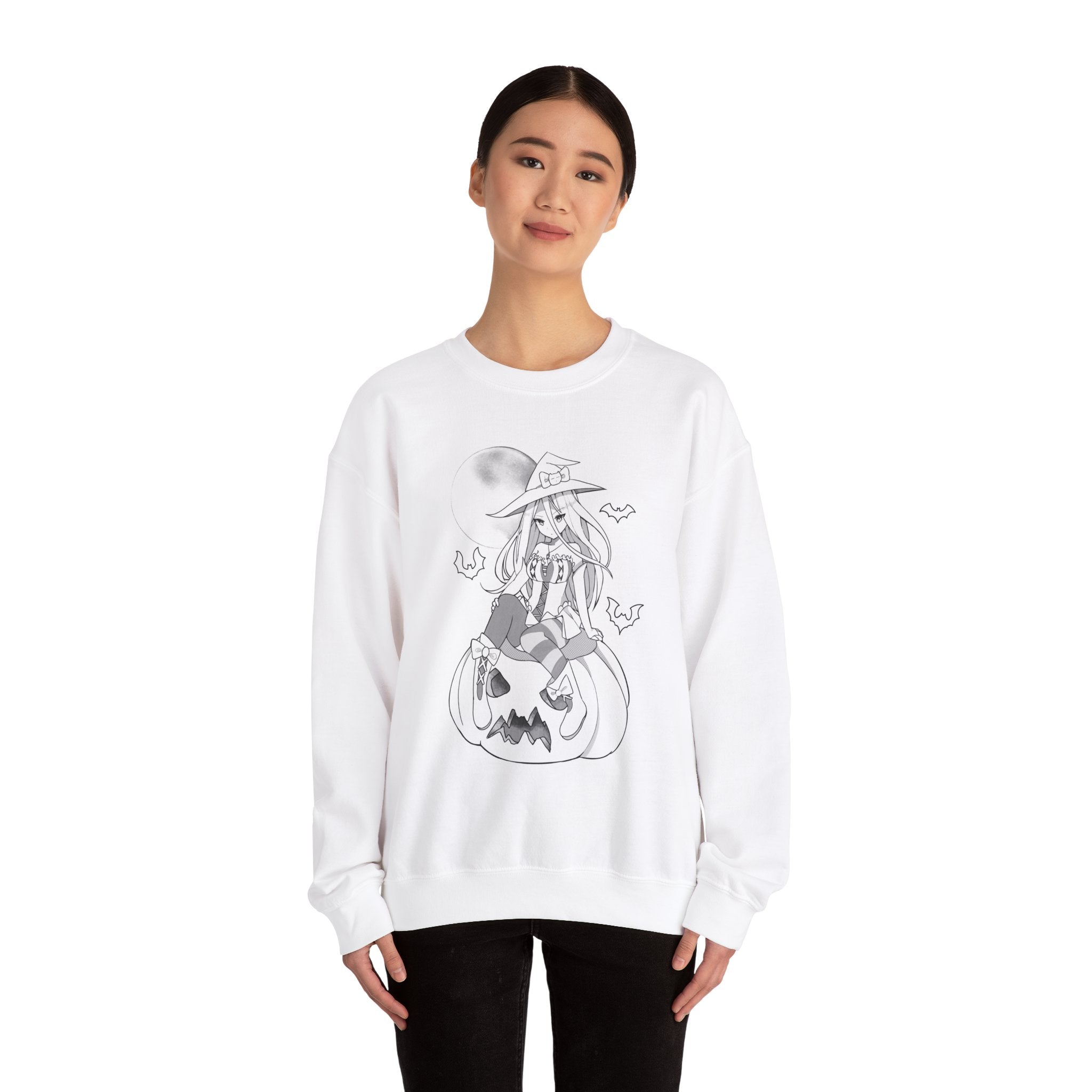 Yuuki B&W anime witch unisex Sweatshirt