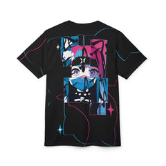 Meena - Creepy cute skeletal kawaii anime girl Unisex AOP Cut & Sew T-shirt
