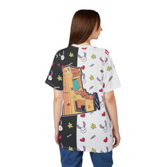 Aahra Cute lazy anime girl Unisex AOP Cut & Sew T-shirt