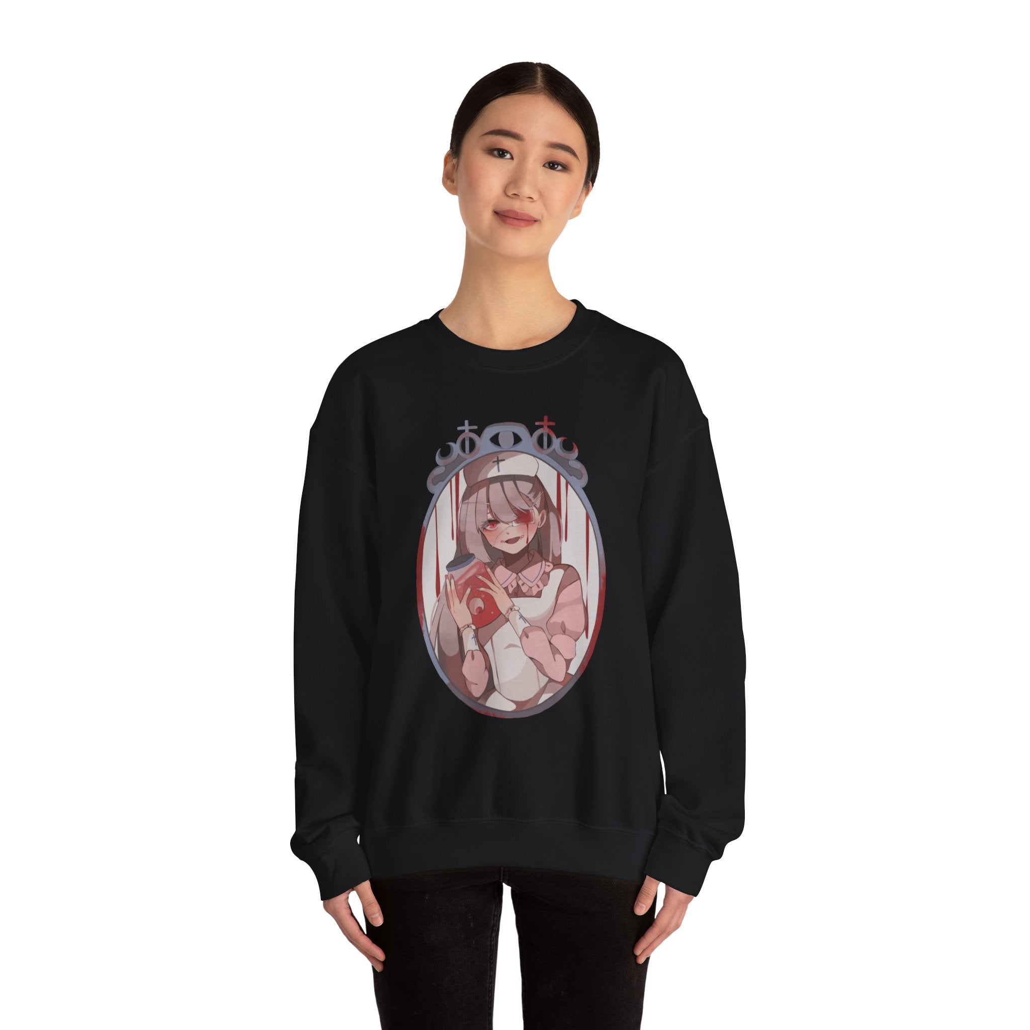 Hitomi creepy anime nurse unisex Sweatshirt