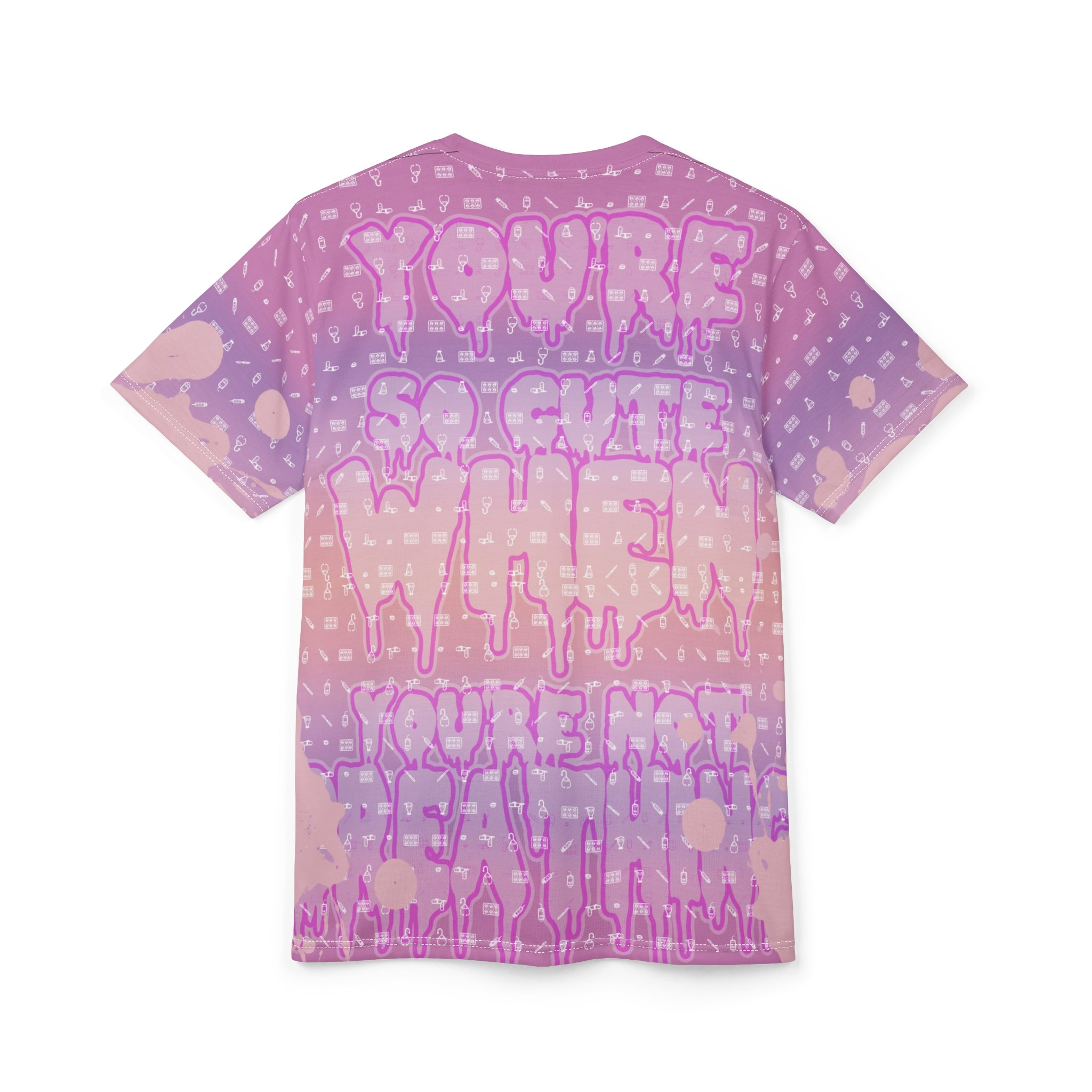 You're so cute when you're not breathing Unisex AOP Cut & Sew Tee