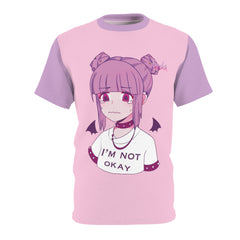 Budo V2 Kawaii Sad Anime Girl Unisex AOP Cut & Sew Tee