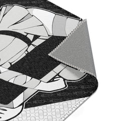 Shizuka B&W - Kawaii creepy cute anime nurse Area Rug