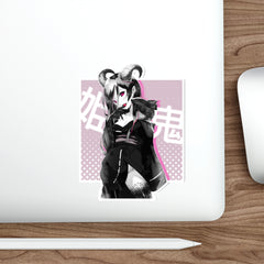 Oni-Hime B&W Hentai Demon Kawaii Anime Girl Die-Cut Sticker