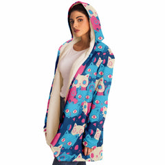 Cute pastel cat pattern Cloak