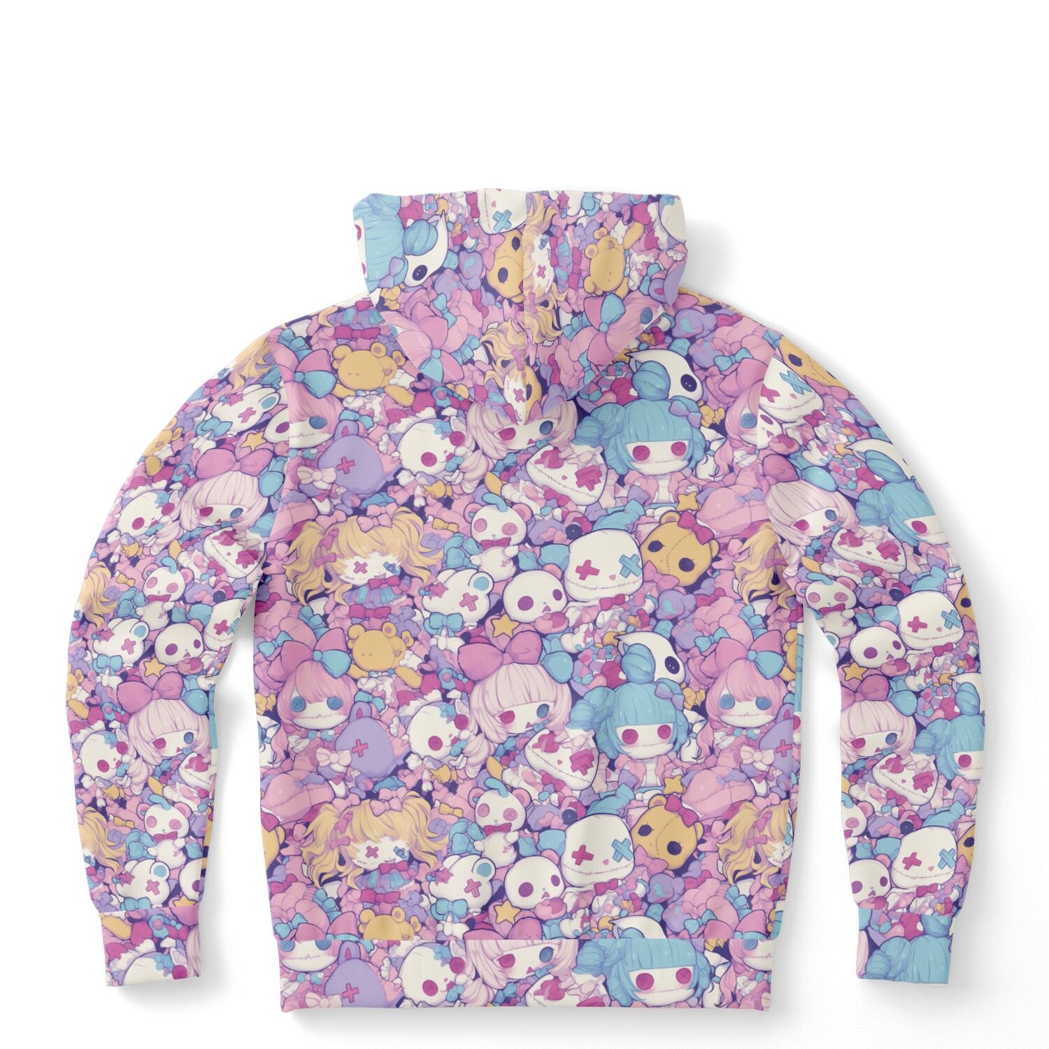Cute pastel creepy dolls pattern Unisex AOP Hoodie