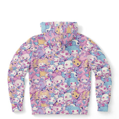 Cute pastel creepy dolls pattern Unisex AOP Hoodie