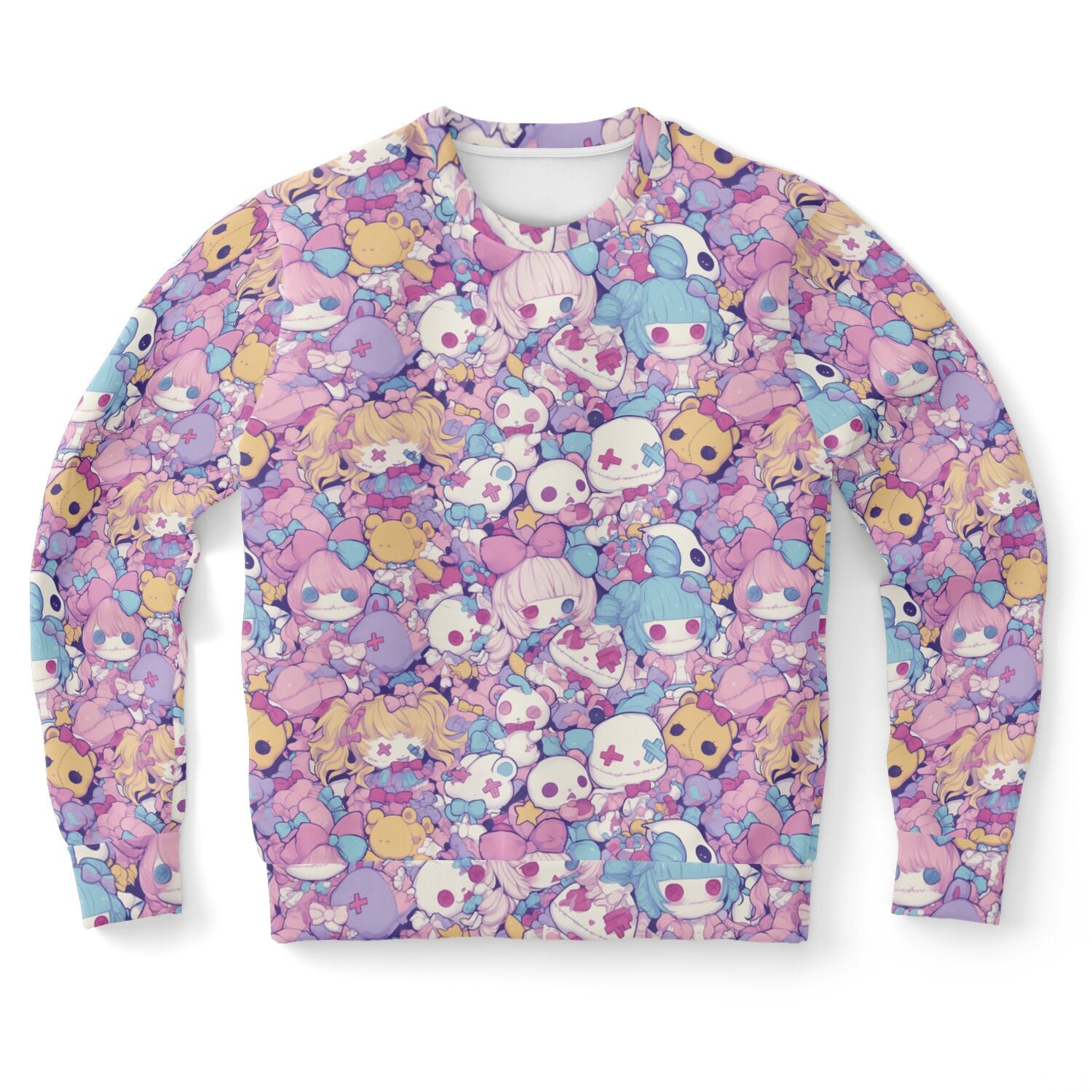 Cute pastel creepy dolls pattern AOP Sweatshirt