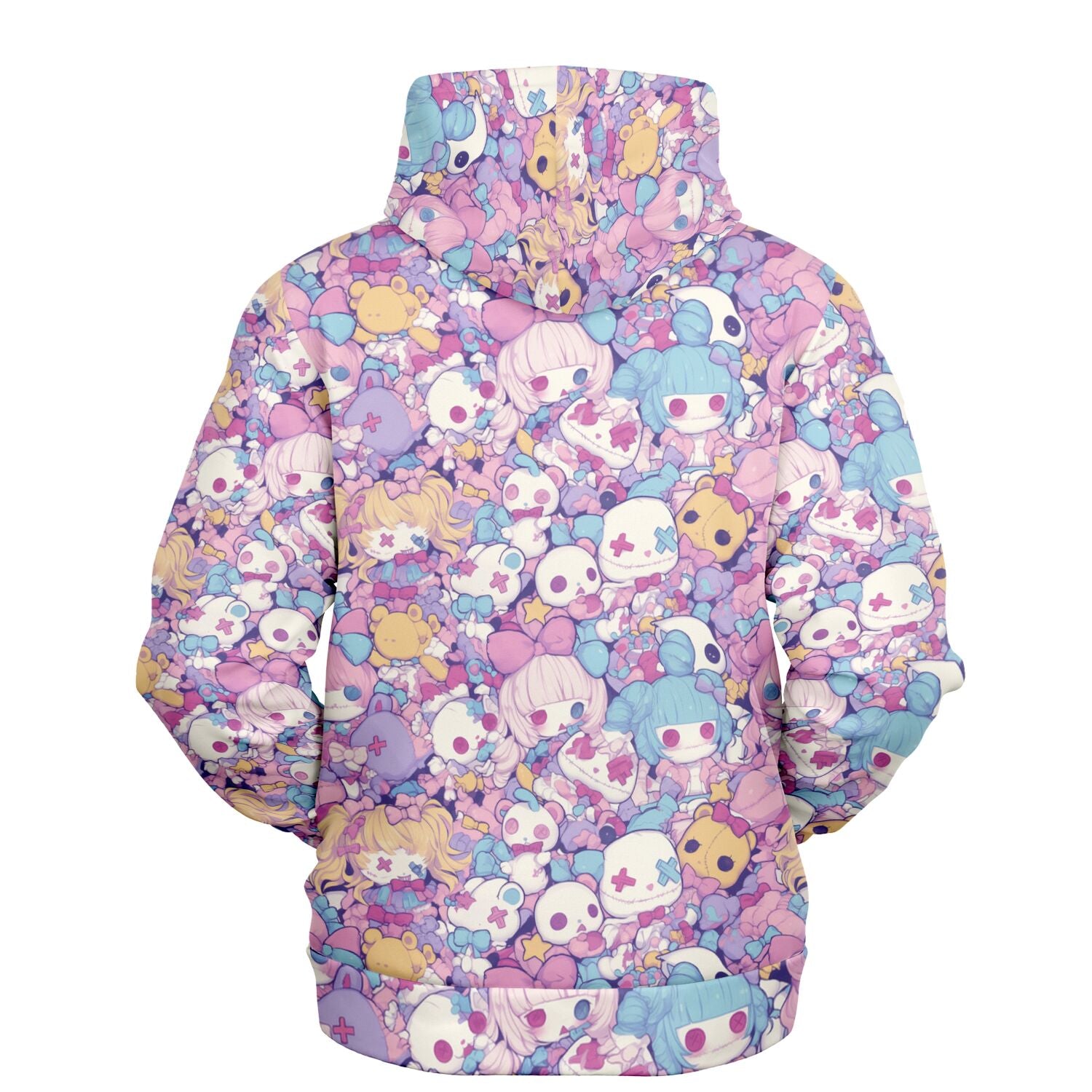 Cute pastel creepy dolls pattern Unisex AOP Hoodie