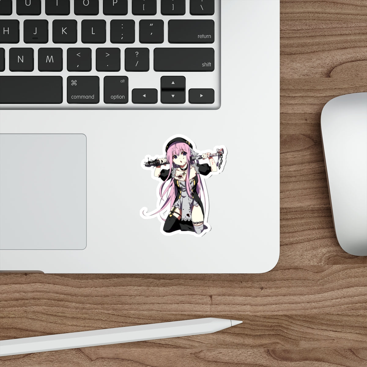 Lucille Sexy Bad Anime Nun Die-Cut Sticker