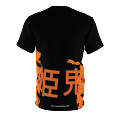 Oni-Hime B&W Hentai Demon Kawaii Anime Girl - Halloween Edition Unisex AOP Cut & Sew T-shirt