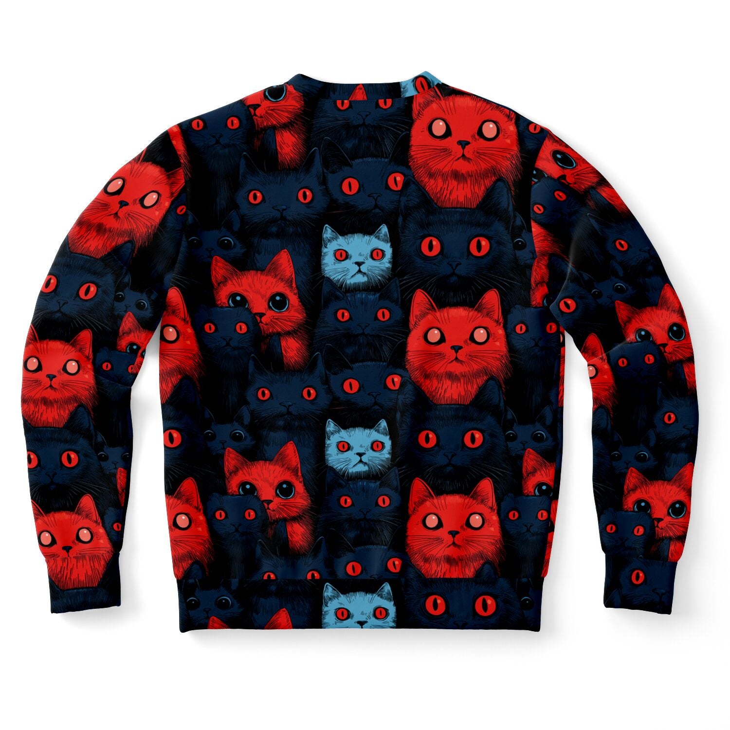 Cats of doom Japanese creepy art AOP Sweatshirt