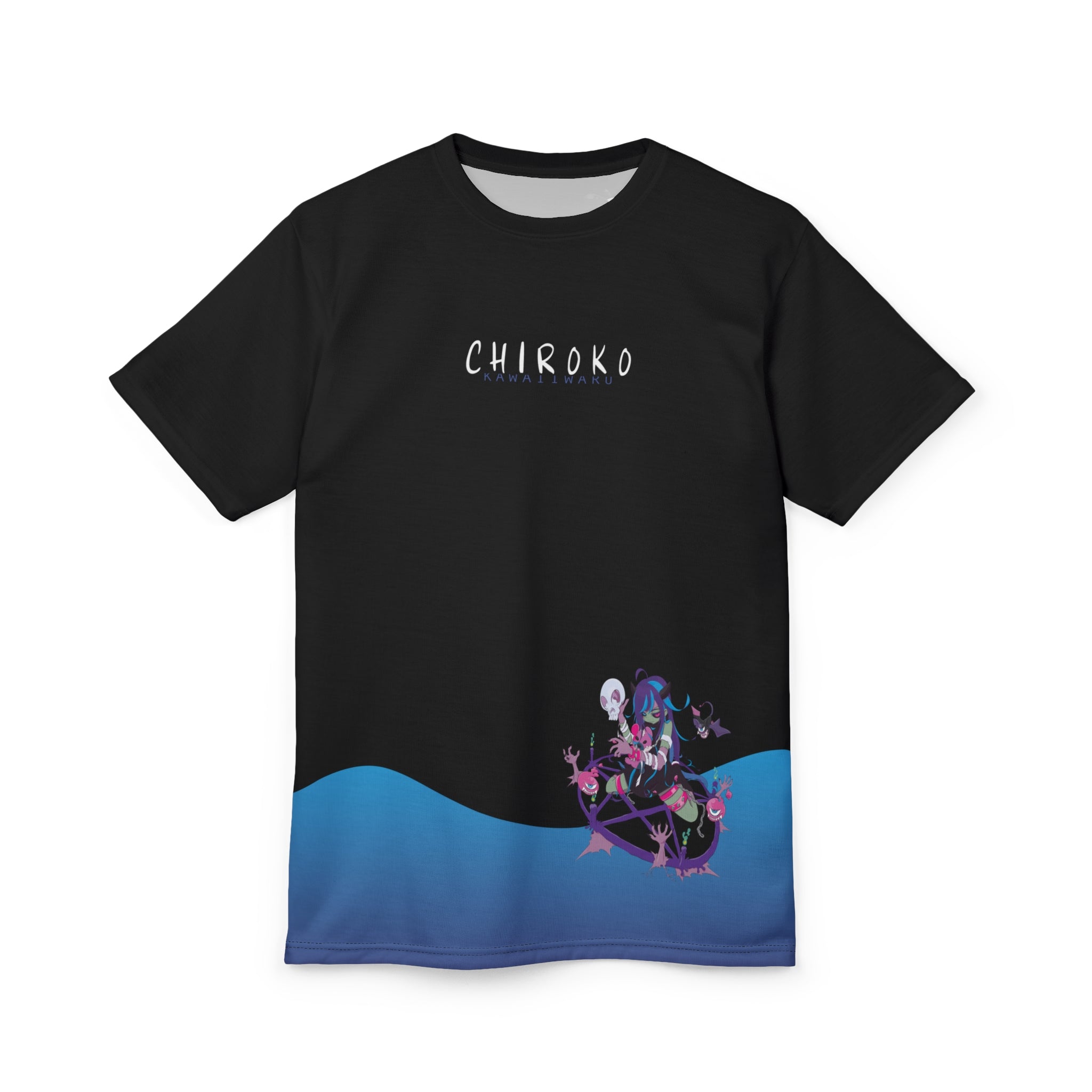 Chiroko V2 - Creepy cute pastelgoth necromancer Anime Girl Unisex AOP Cut & Sew T-shirt