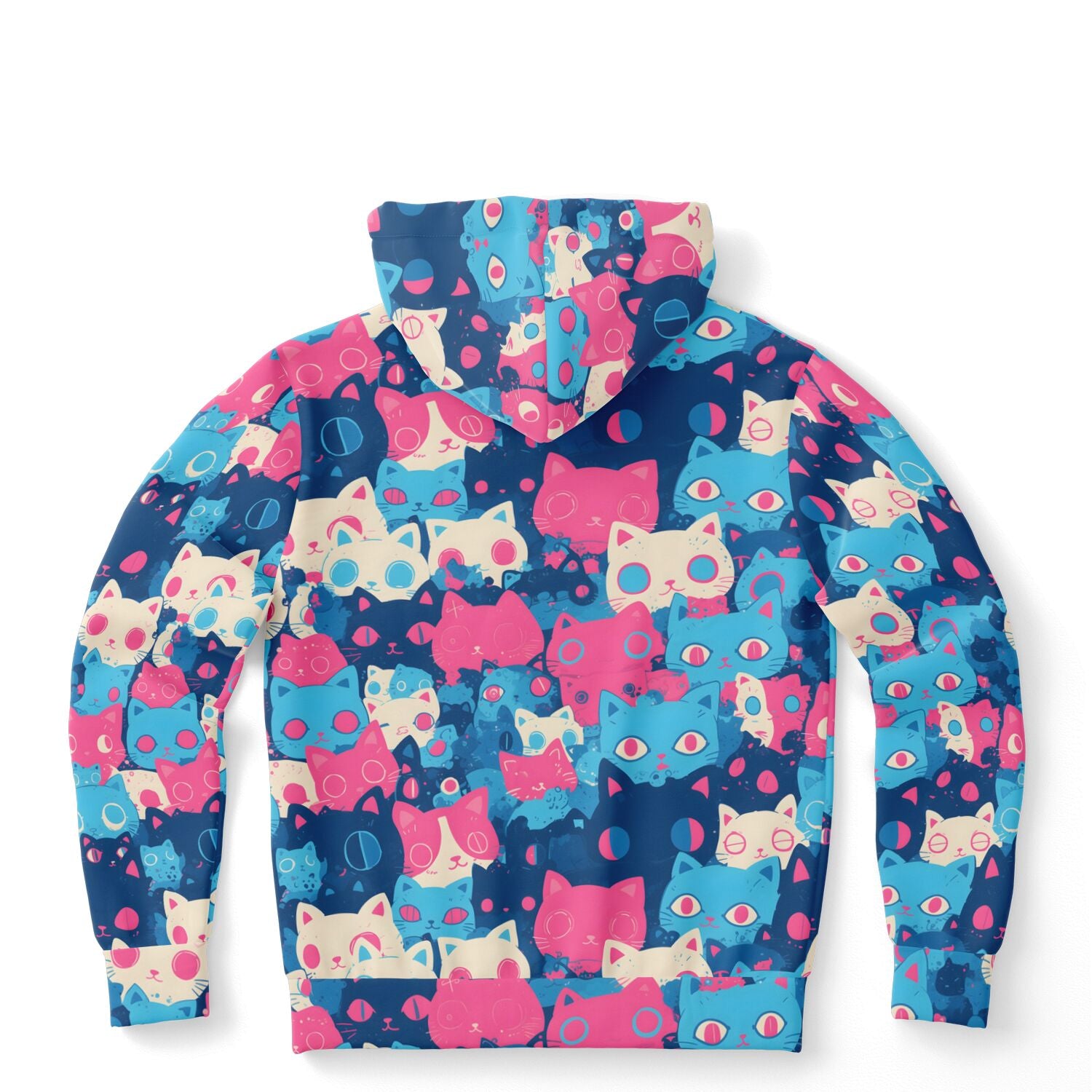 Cute pastel cat pattern Unisex AOP Hoodie