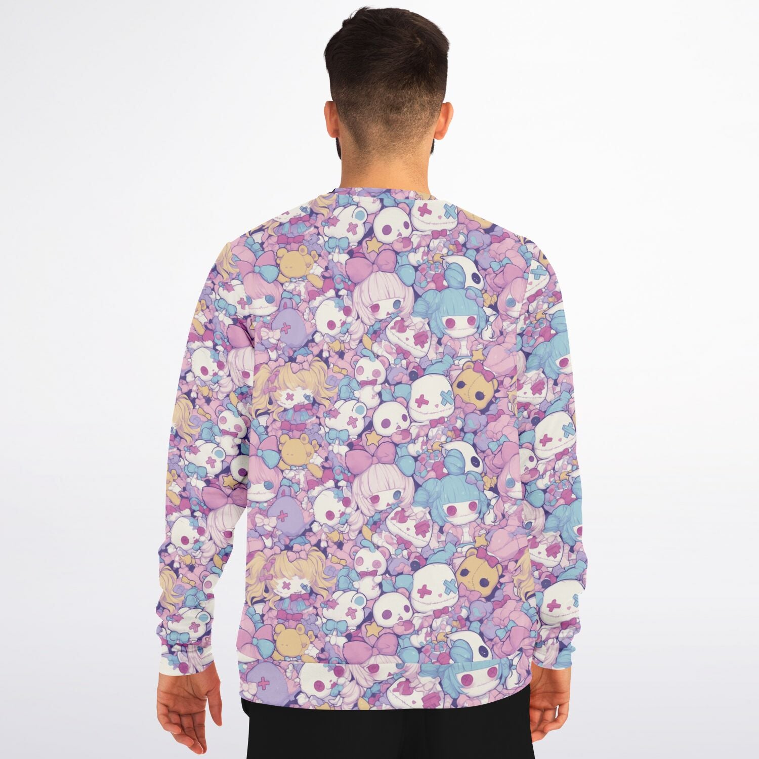 Cute pastel creepy dolls pattern AOP Sweatshirt