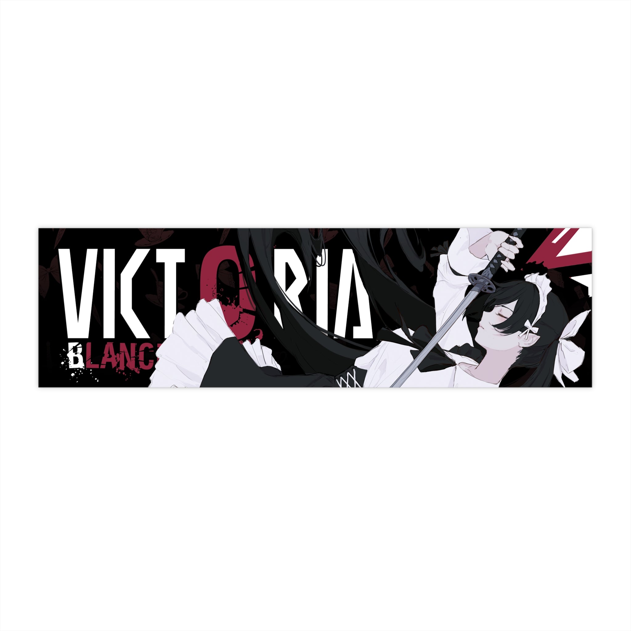 Victoria Blanche side 2 - Deadly maid anime girl Bumper Stickers