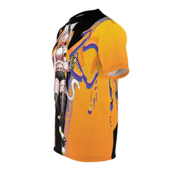 Tori - Orange tornado - Neko skater anime girl Unisex AOP Cut & Sew T-shirt