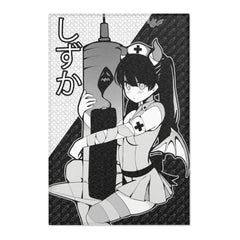 Shizuka B&W - Kawaii creepy cute anime nurse Area Rug