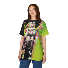 Tori - Original - Neko skater anime girl Unisex AOP Cut & Sew T-shirt