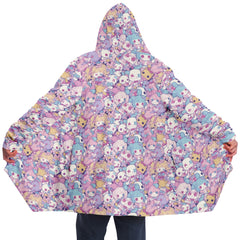 Cute pastel creepy dolls pattern Cloak