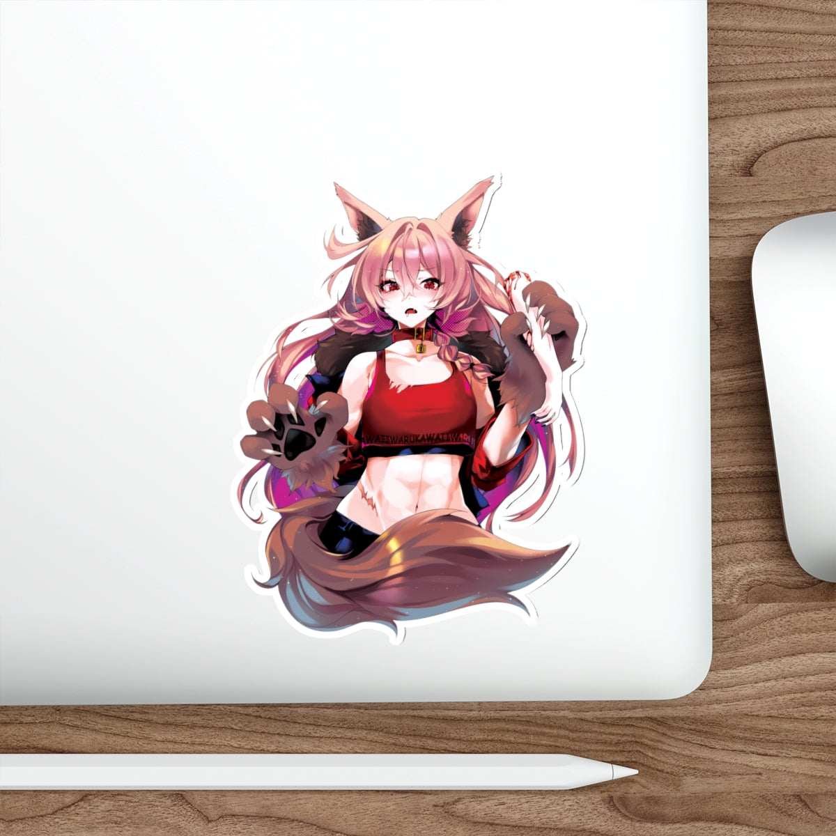 Kasuga - Cute werewolf anime girl Die-Cut Sticker