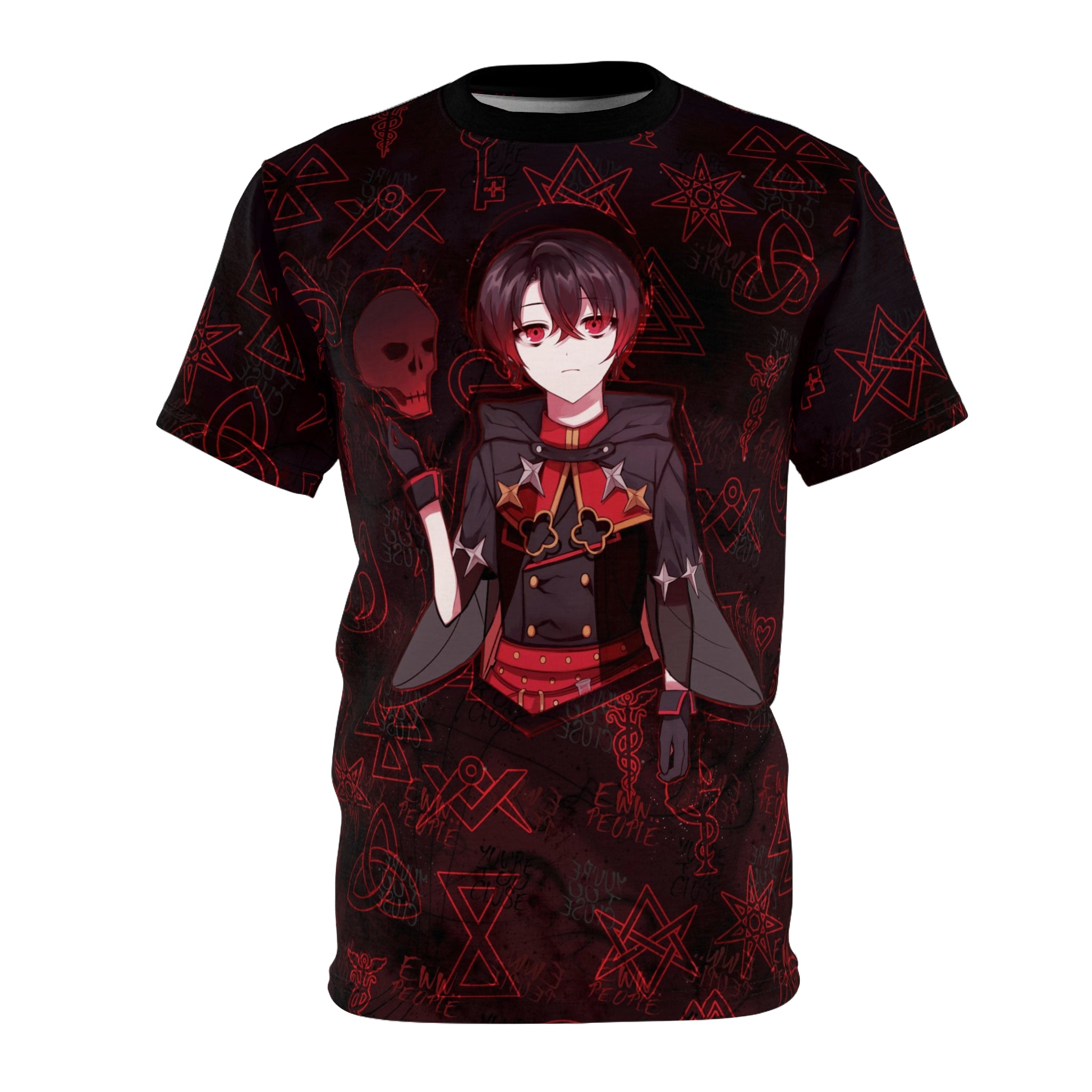 Zephyr Anti Social Dark Magic Anime Boy Unisex AOP Cut & Sew Tee