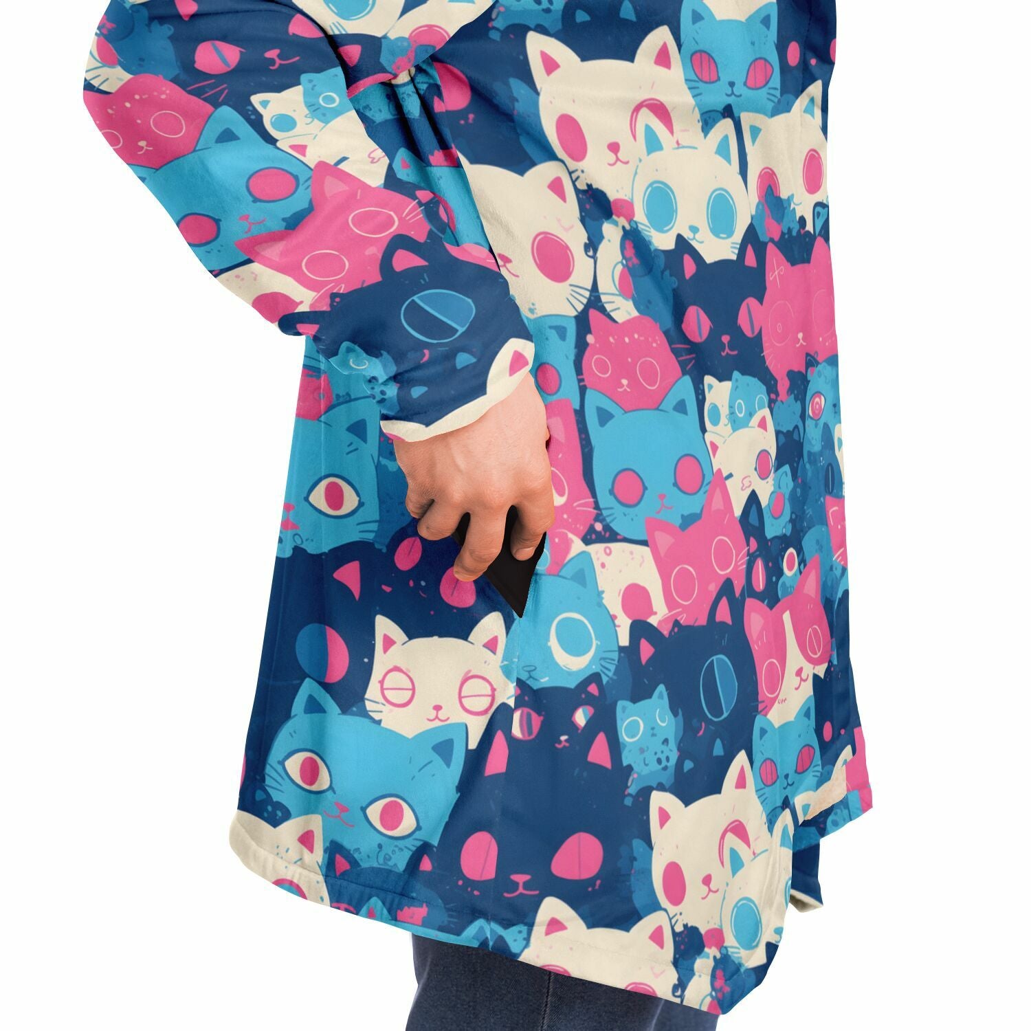 Cute pastel cat pattern Cloak