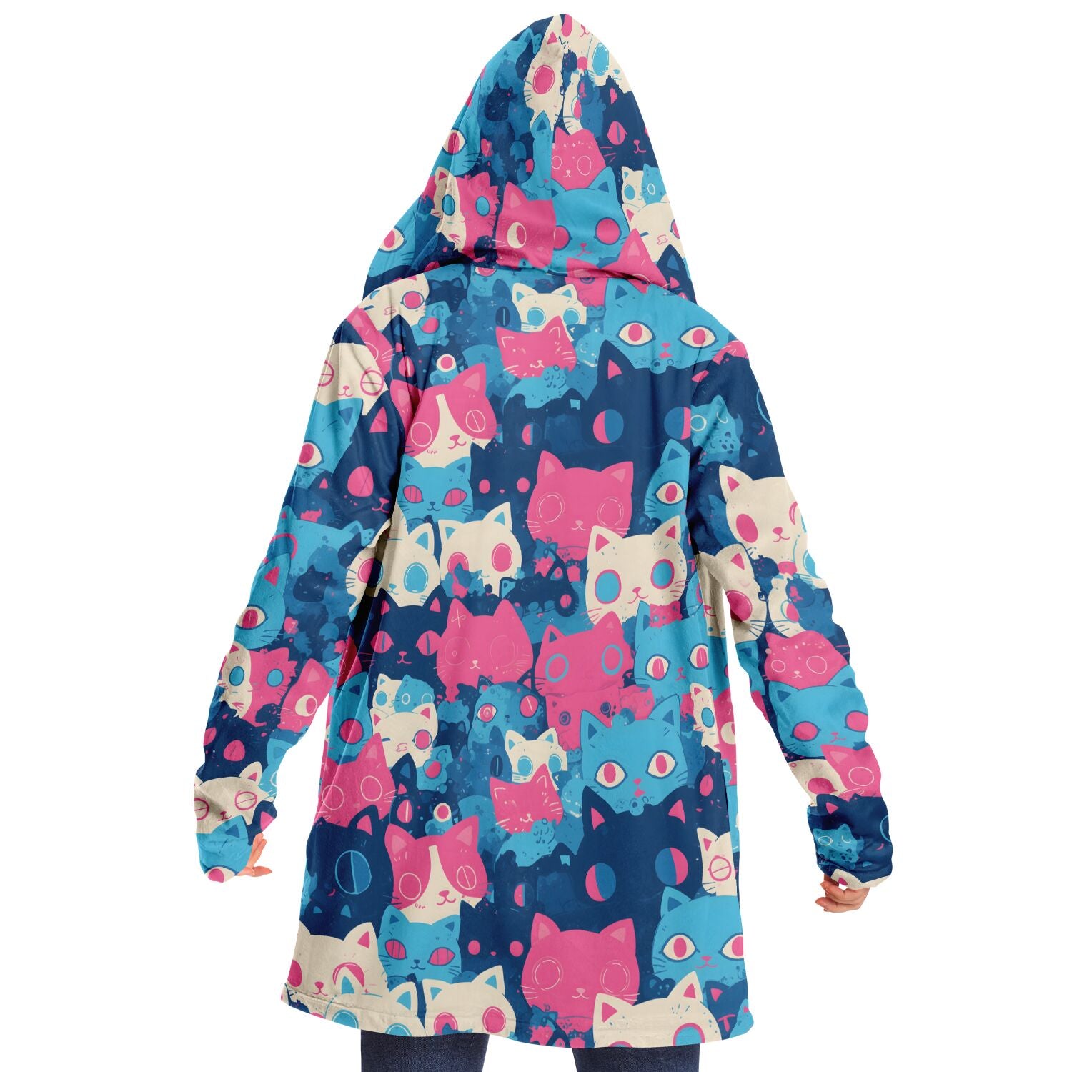 Cute pastel cat pattern Cloak