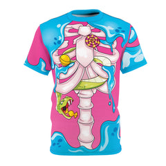 Full Body Kawaii Skeleton Halloween Unisex AOP Cut & Sew Tee